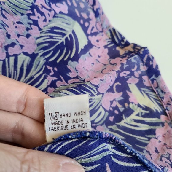 Primavera vintage purple and light green floral summer dress. - Picture 15 of 15